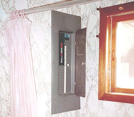 Panelboard in Shower